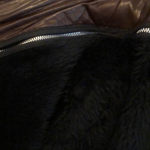 LANA Fashions - Brown genuine leather Aviator jacket - Picture 4 of 6